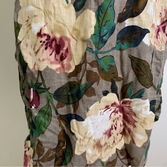 Floral print Linen Summer Dress / top - Picture 3 of 14